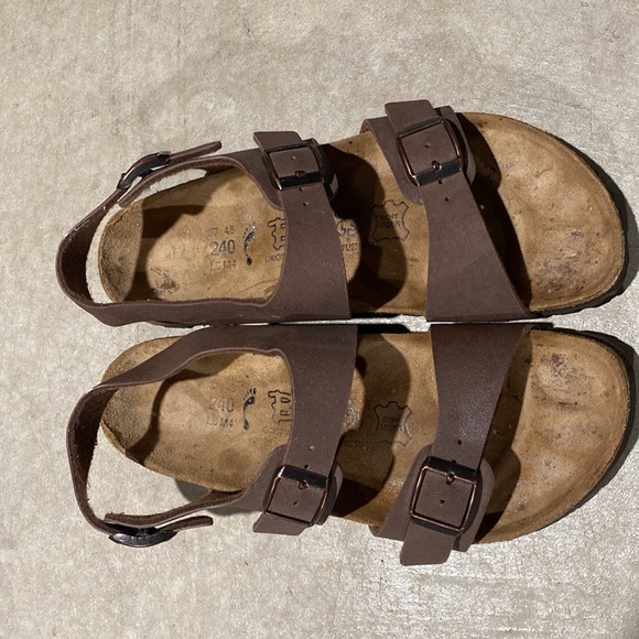 Birkenstock Birkis leather sandal double buckle comfort brown walking Arizona - Picture 7 of 8